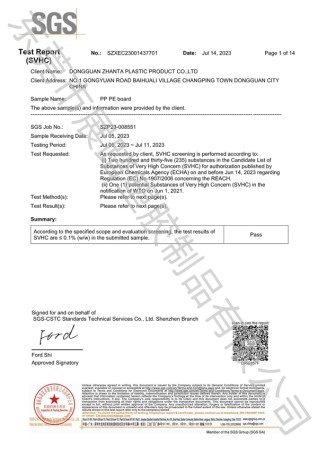 REACH SGS检测报告（英文）